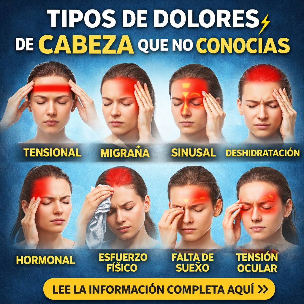 Tipos de dolores de cabeza que no conocías