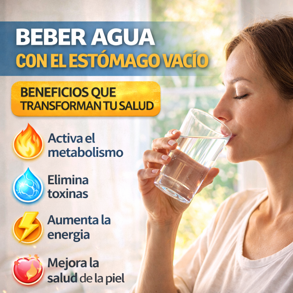 Beber agua con el estómago vacío: beneficios que transforman tu salud